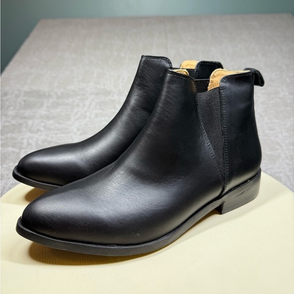Nisolo Eva Everyday Chelsea Black Leather Pull On Boot Womens Size 8 - Picture 1 of 9
